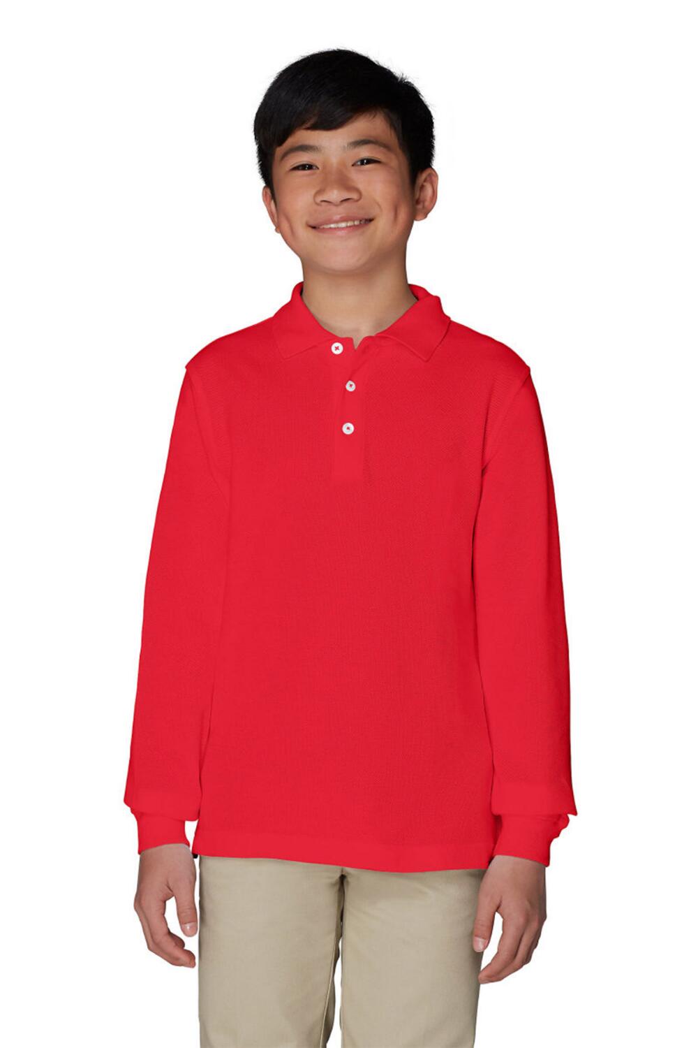 Long Sleeve Pique Polo